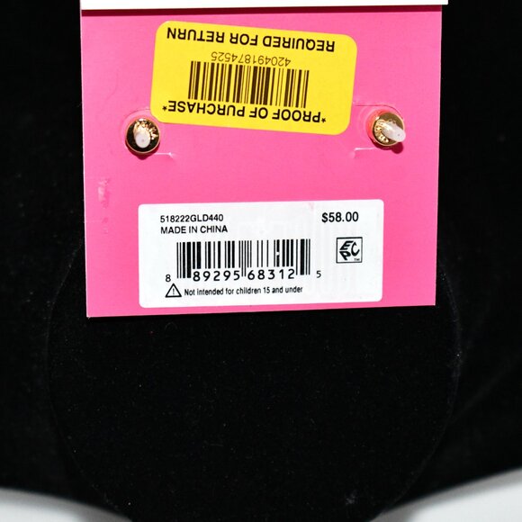 Kurt Geiger Signature Eagle Semi Precious Stud Earrings in Turquoise #518222GLD4 - Picture 3 of 4